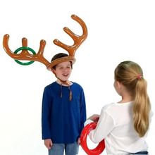 Load image into Gallery viewer, 🎄Christmas🎄 Inflatable Reindeer Antler Hat Ring Toss
