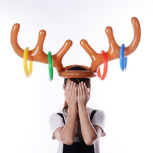Load image into Gallery viewer, 🎄Christmas🎄 Inflatable Reindeer Antler Hat Ring Toss
